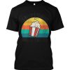 Damen Retro-Kino-Popcorn I Speak Fluent Filmzitaten T-Shirt mit V-Ausschnitt, Leicht elastisch, Baumwolle, Damen T-Shirt